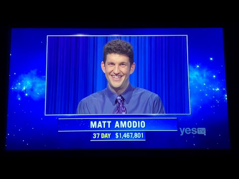 Jeopardy, intro & 1st Daily Double - Matt Amodio DAY 38 (10/8/21)