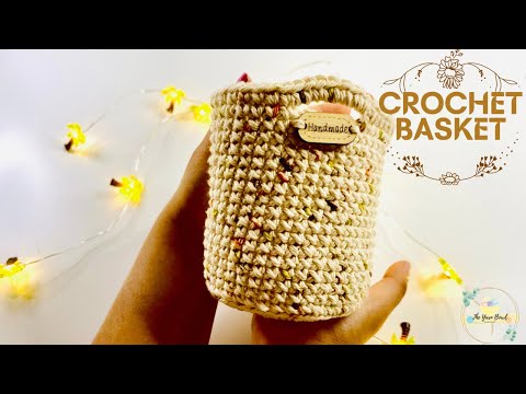 Simple Crochet Basket | Rustic Crochet Basket Tutorial