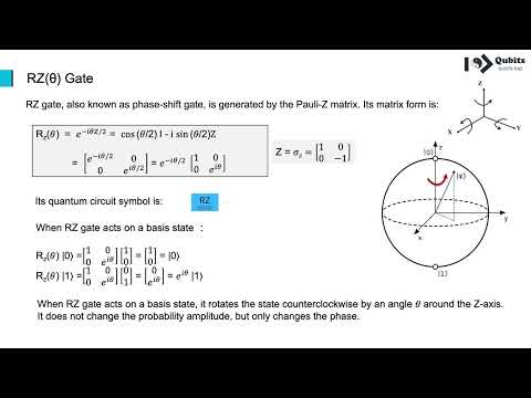 Section 6 Rotation Logic Gates for Single Qubit - Lecture 7 RZθ Gate