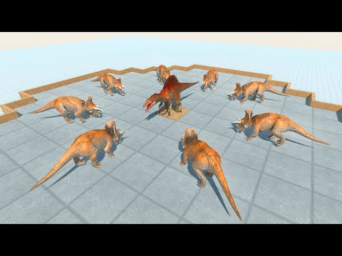 Remastered TRICERATOPS Circle vs Every Unit | Animal Revolt Battle Simulator