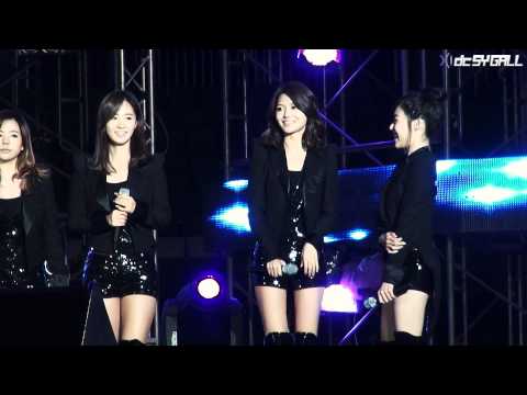 111008 GTB 창사 10주년 빅콘서트 - 소녀시대 (Girls' Generation) 멘트 [DC SY GALL]