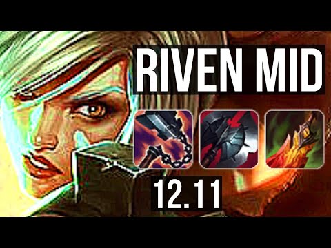 RIVEN vs ZED (MID) | Rank 2 Riven, 8/0/6, 1.3M mastery, Legendary | EUW Challenger | 12.11