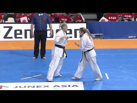 【新極真会】Court2 2ndRound woman3 Ioanna Belykh vs Aneta Meskauskiene The 12th World Karate Championship