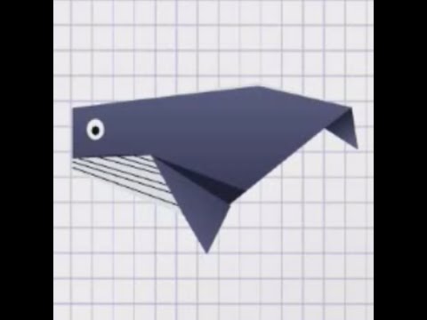 Easy Origami Whale Folding Instructions