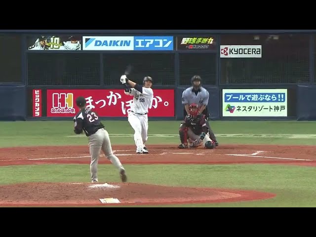 【9回裏】プロ初の2番!! バファローズ・T-岡田が意地の23号ソロ!! 2017/8/18 Bs-M