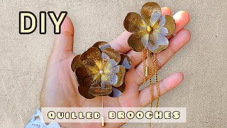 How To Make Waterproof Quilling Brooches //Paper Brooch Tutorial //Quilling Jewelry