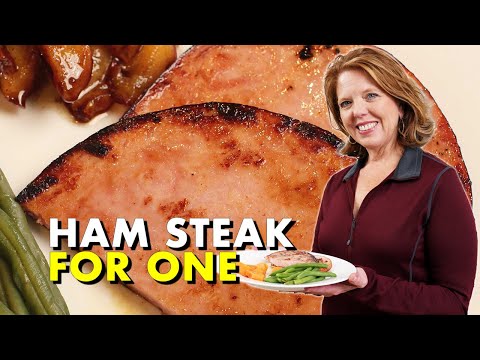 Ham Steak with Brown Sugar Glaze For One Person