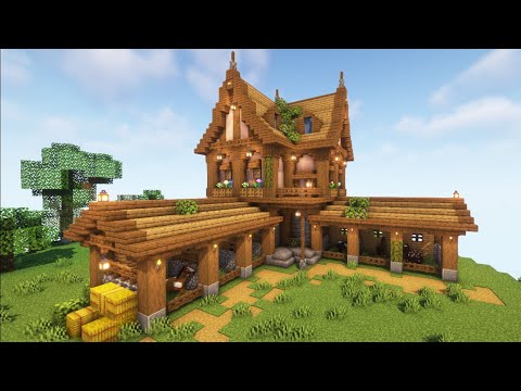 NeatCraft - Minecraft | How to build a Stables (Medieval Stable House) | Tutorial