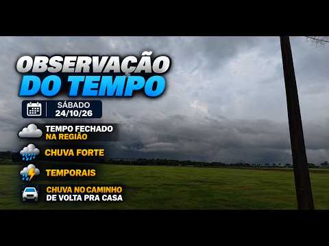 ⛈️ TEMPESTADE DE RAIOS NO CAMINHO! | Vlog de Observação do Tempo de Moto | Santa Helena – PR