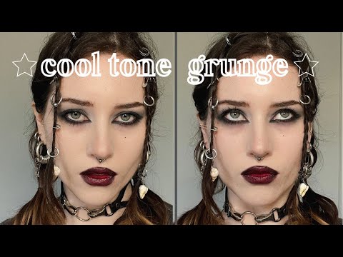 cool tone grunge makeup
