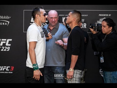 UFC 229: Tony Ferguson vs. Anthony Pettis Media Day Staredown - MMA Fighting