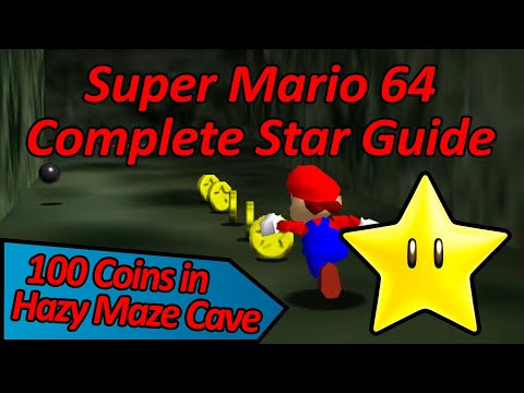 100 Coins in Hazy Maze Cave - Super Mario 64 Complete Star Guide