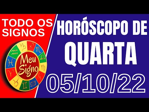 #meusigno HORÓSCOPO DE HOJE / QUARTA DIA 05/10/2022 - Todos os Signos