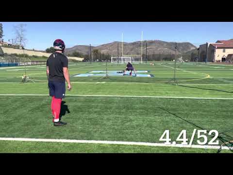 Punting into wind during Biometrik technique tracking with Nick Novak. LS Ryan Disalvo