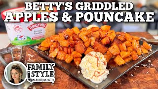 Griddled Apples with Pound Cake on the Blackstone Griddle