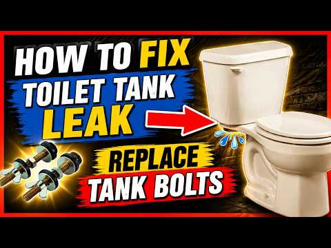How to Replace Toilet Tank to Bowl BOLTS and Gasket - Fix Toilet Tank Water Leak - Cheap Easy Fast!