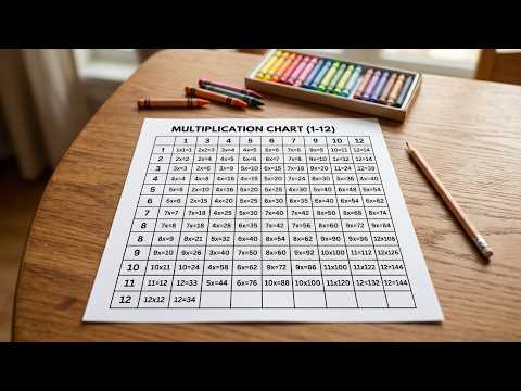 Elegant A4 Printable Multiplication Charts Available