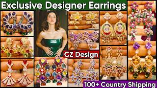 Premium Imported Designer Earrings Collection 2026 | Celebrity Western Nano Crystal Korean Earrings
