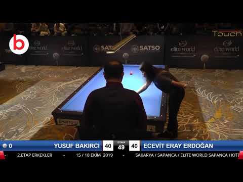 YUSUF BAKIRCI & ECEVİT ERAY ERDOĞAN Bilardo Maçı - 2019 TÜRKİYE ŞAMPİYONASI 2.ETAP-FİNAL 1/16