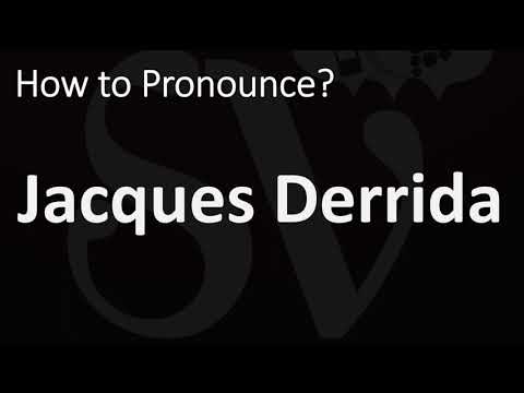 How to Pronounce Jacques Derrida? (CORRECTLY)