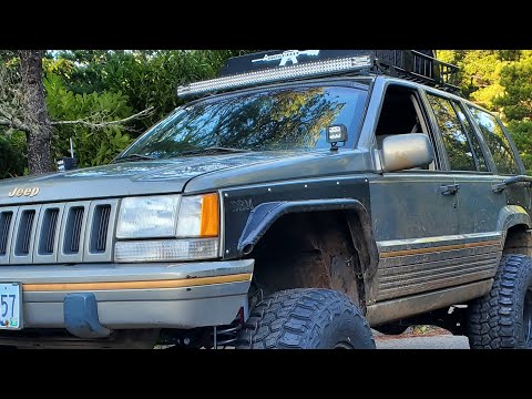 rough country long arm kit on a jeep 1993-1998 jeep grandcherokee