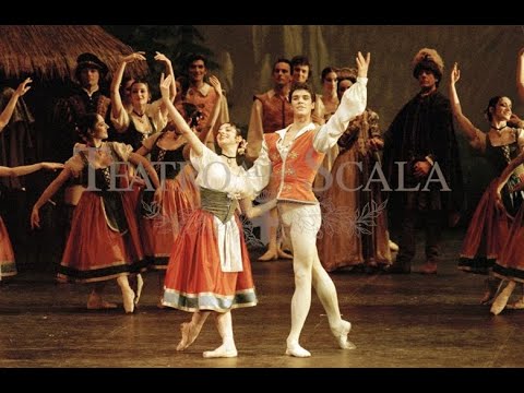 Roberto Bolle & Beatrice Carbone in the "peasant pas de deux" from Giselle, act I – La Scala 1996