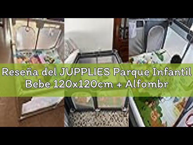 Vídeo relacionado con JAMAX Parque Infantil Bebe 120x120 | Corralito bebe | Parque bebe Alfombra Acolchada Reversible 1,5 cm de Grosor + 6 Pelotas Sensoriales +6 Agarraderas + Bolsa transporte (120 x120)