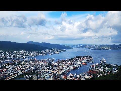 Bergen, Norway Walking Tour | Rainy Stroll Through Central 😍🌧️ | (2024) [4K]