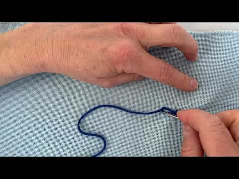 Sticken F1 - Kettenstich für Rechtshänder*innen; ohne Kommentar