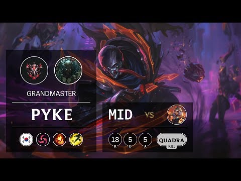 Pyke Mid vs Qiyana - KR Grandmaster Patch 9.17