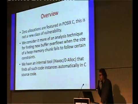 27C3 Zero-sized heap allocations vulnerability analysis - Julien Vanegue (1/5)