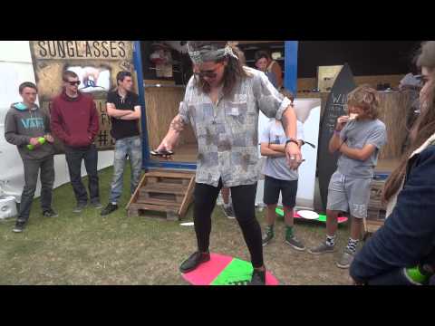 Luke Friend on a mini surfboard at Oceanfest - 21 June 2015