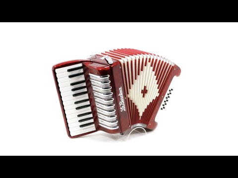 La Burdina 12 bass accordion Red Pearl image 3