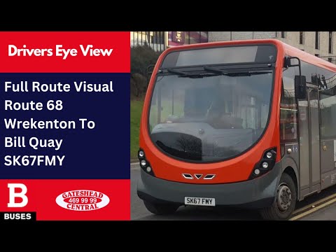 DEV: FULL ROUTE VISUAL | Nexus Bus Route 68 - Wrekenton to Bill Quay | SK67FMY