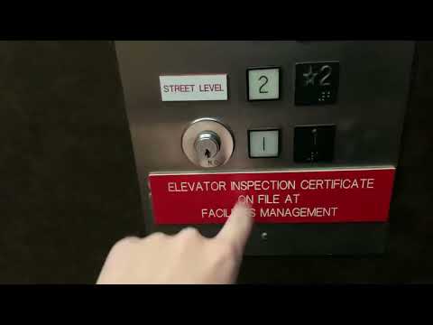 Vintage Montgomery Square Button Hydraulic Elevator @ Main Library, UA, Tucson, AZ