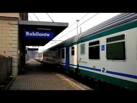 ROBILANTE : ARRIVO E PARTENZA DEL REGIONALE IL LIMONE CUNEO. 6 - 2 - 2016.