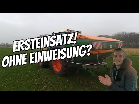 #vlog105 Keine Einweisung, kein Problem! Mein erster Einsatz mit dem Hightech-Düngerstreuer