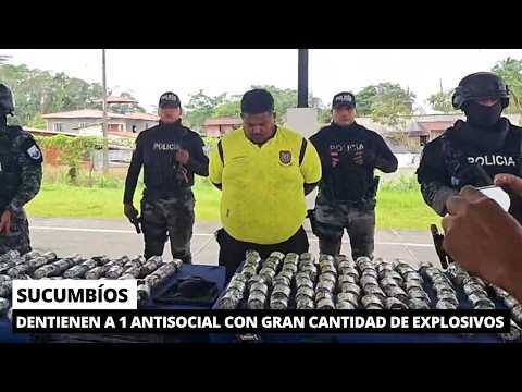 Allanan guarida, incautan explosiv0s y detienen a 1 antisocial en Sucumbíos