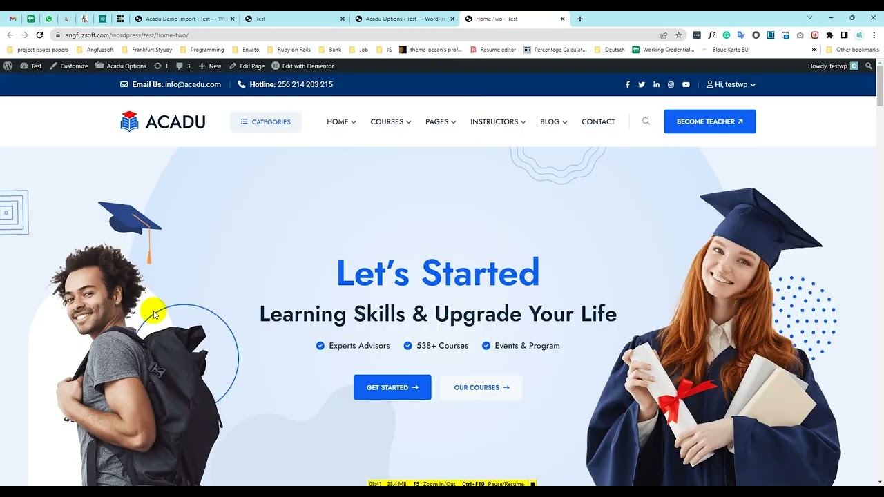 How to Setup and Customize Acadu WordPress Theme in Themeforest