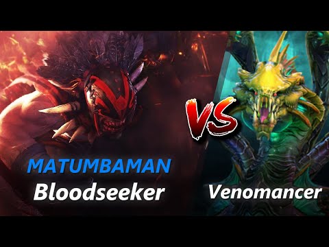 How to Bloodseeker safelane vs Venomancer/Clockwerk (feat. MATUMBAMAN) | First 10 minutes