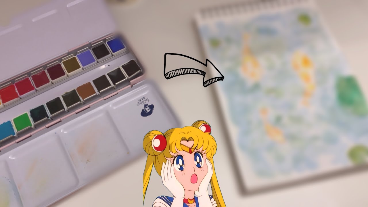 جربت الوان مائيه جديده✨🧑‍🎨ما توقعت النتيجه🫣