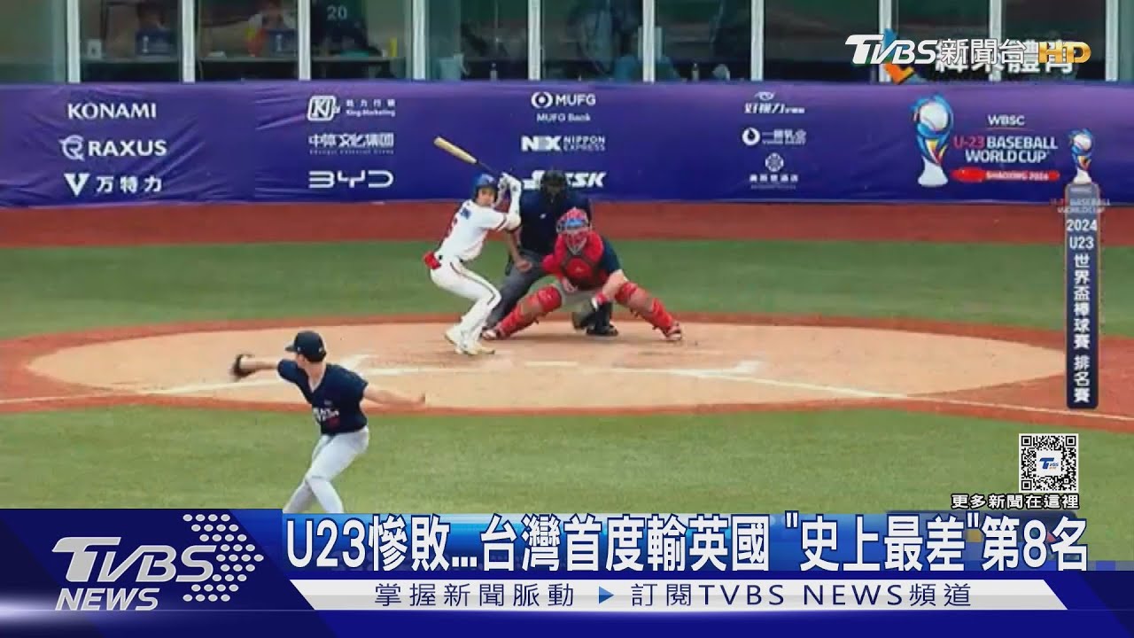 U23慘敗!台灣首度輸英國 「史上最差」第8名
