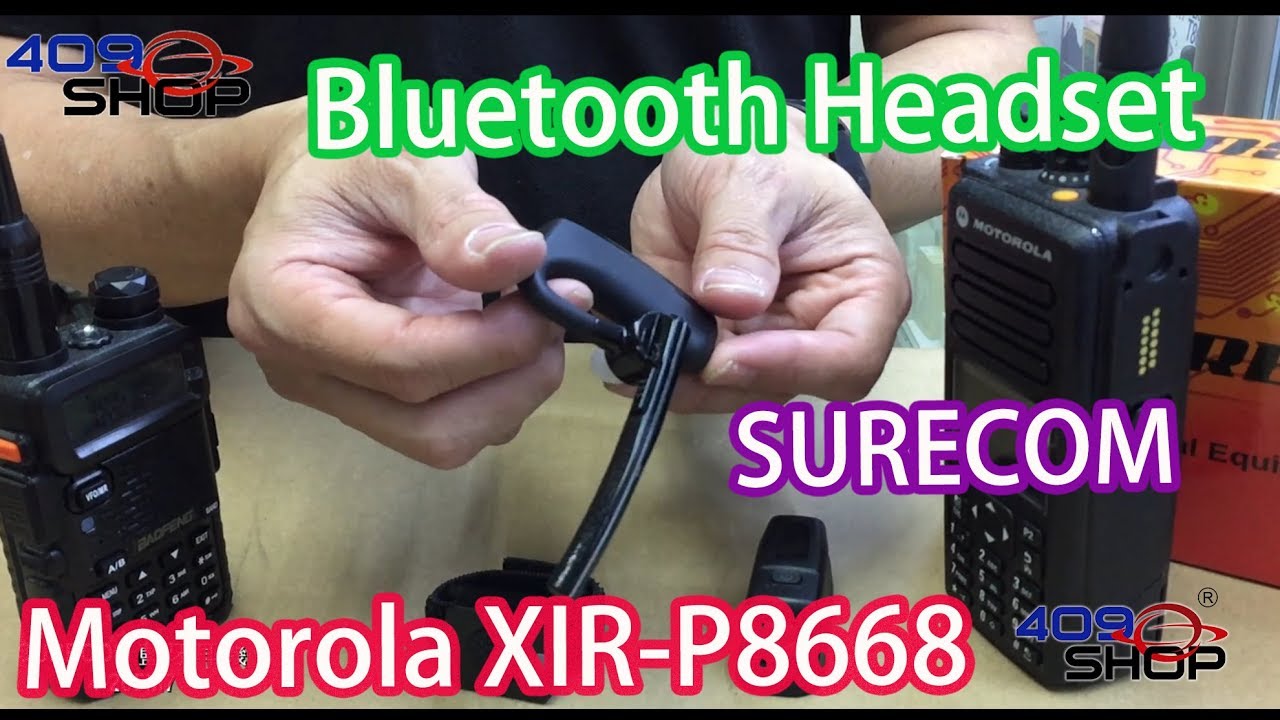 SURECOM High Quality Bluetooth Headset for Motorola XIR-P8668 Two Way Radio