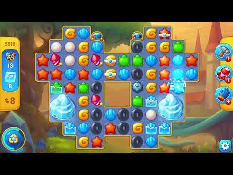 [FISHDOM Walkthrough] Level 5910 Super Hard (Qua màn - Fishdom)