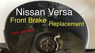 Nissan Versa Front brake Job (Fast and Simple)