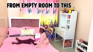 FINALLY FURNISHING & DECORATING MY DAUGHTER'S BEDROOM!! Room Makeover On A Budget/ Room Tour