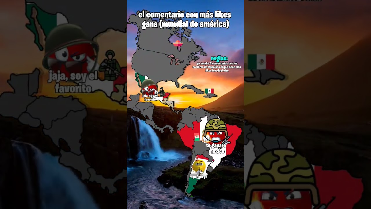 el comentario con más likes gana (mundial de américa) Perú vs México #mapper #geografia