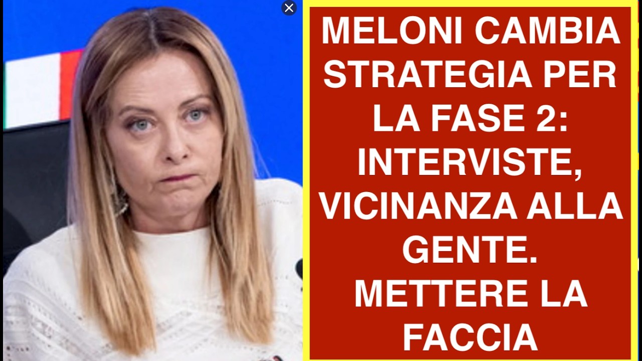MELONI CAMBIA STRATEGIA PER LA FASE 2: INTERVISTE, VICINANZA ALLA GENTE. METTERE LA FACCIA