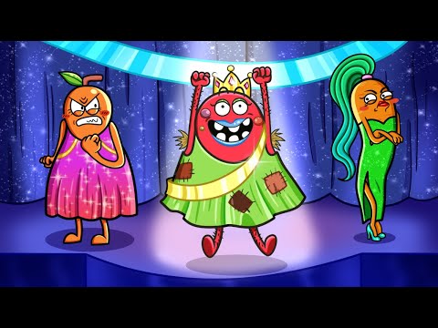 As Frutas vão para a escola de modelo