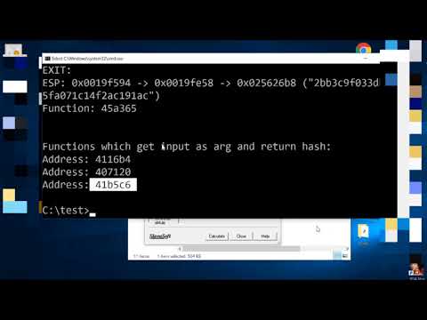 The Art of Fuzzing - Demo 8: How to find the in-memory fuzzing function (HashCalc)